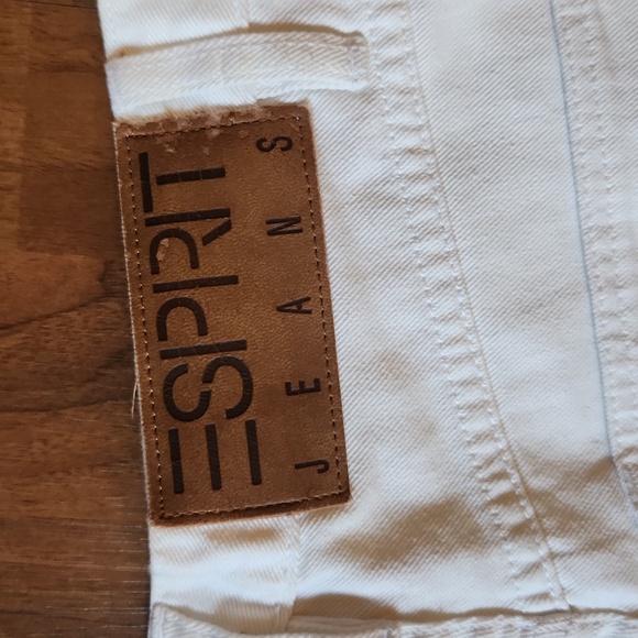 Esprit Vintage 80's White Denim Relaxed Jeans Tapered Leg Made in Hong Kong NWT - Picture 13 of 16